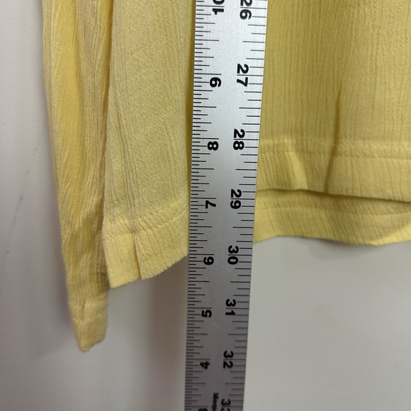 C D Daniels Womans Top Size 2X Yellow‎ Sequin Beaded Flowy Lightweight NWT - Picture 8 of 8